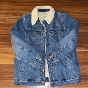 Madewell Sherpa lined denim jean jacket